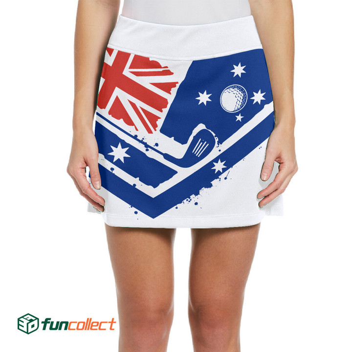 Flag Australia Swing Swear Repeat Golfer Gift Golf Skirts