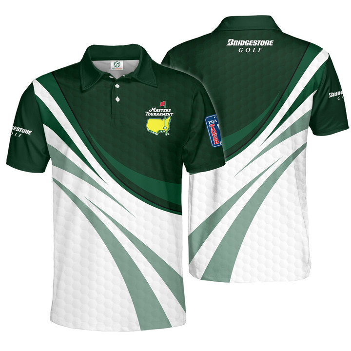 New Release Masters Performance Tech Green Polo Bridgestone Golf Clothing