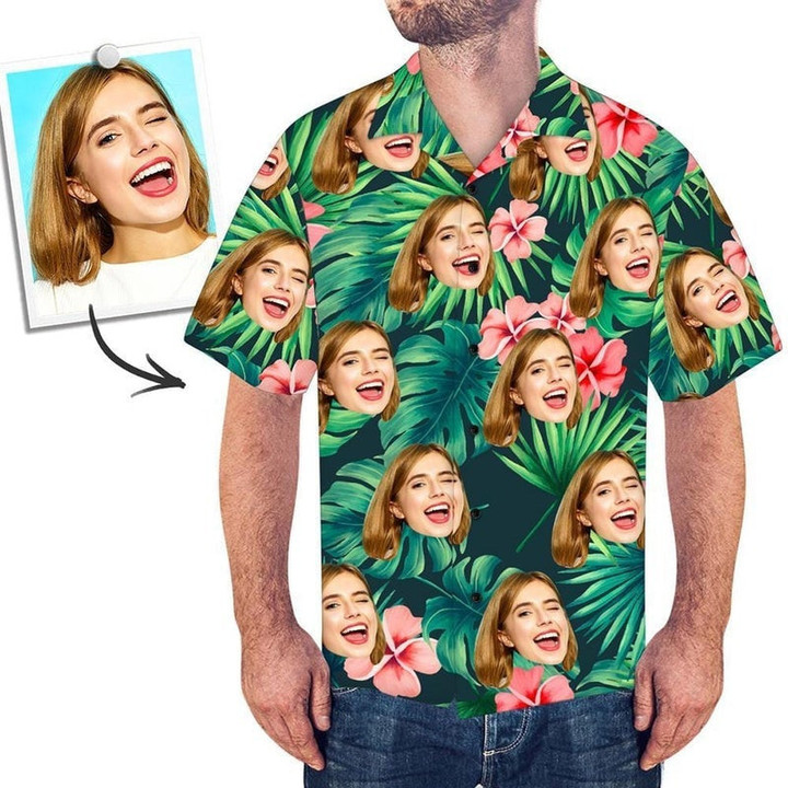 Birthday Gift Custom Photo Hawaiian Shirt  For Men  Women  Adult  HWP1038 - 1