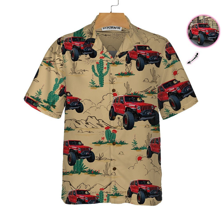 Vintage Jeep Car Custom Photo Hawaiian Shirt  For Men  Women  Adult  HWP1002 - 1