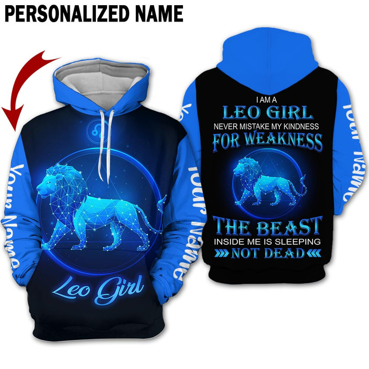 Personalized Name Horoscope Leo Shirt Girl The Best Not Dead Blue Zodiac Signs Clothes