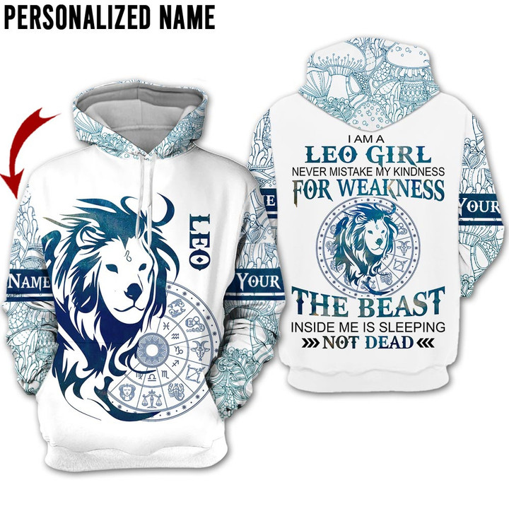 Personalized Name Horoscope Leo Shirt Girl The Best Pattern Turquoise Zodiac Signs Clothes
