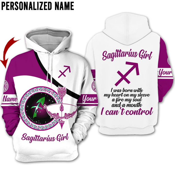 Personalized Name Horoscope Scorpio Shirt Girl Purple Black Women Conrol Zodiac Signs Clothes
