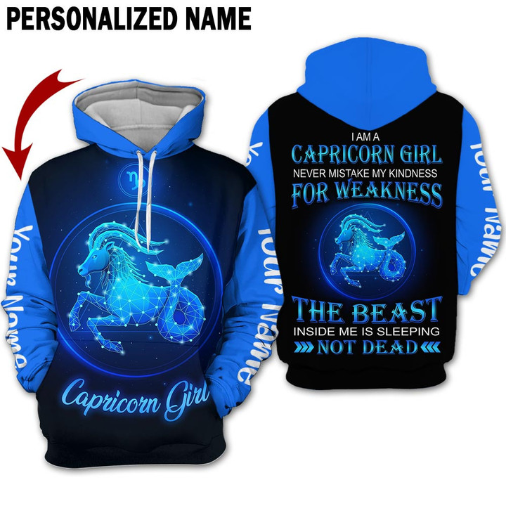 Personalized Name Horoscope Capricorn Shirt Girl The Best Not Dead Blue Zodiac Signs Clothes