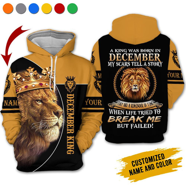 Personalized Name Birthday Outfit December Guy Lion King Break Me Birthday Shirt For Men