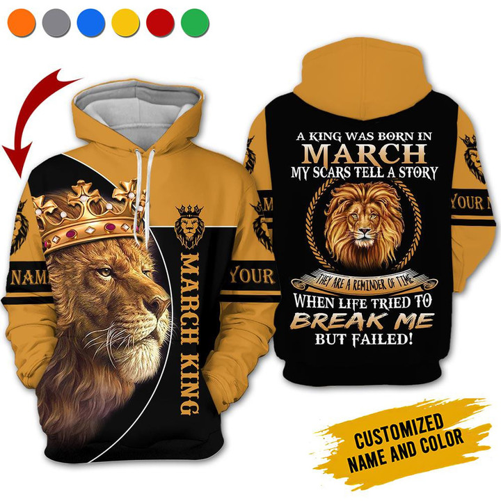 Personalized Name Birthday Outfit March Guy Lion King Break Me Birthday Shirt For Men