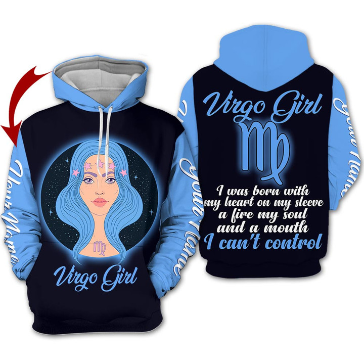 Personalized Name Horoscope Virgo Girl Shirt I Cant Control Love Zodiac Signs Clothes Birthday Gift For Women