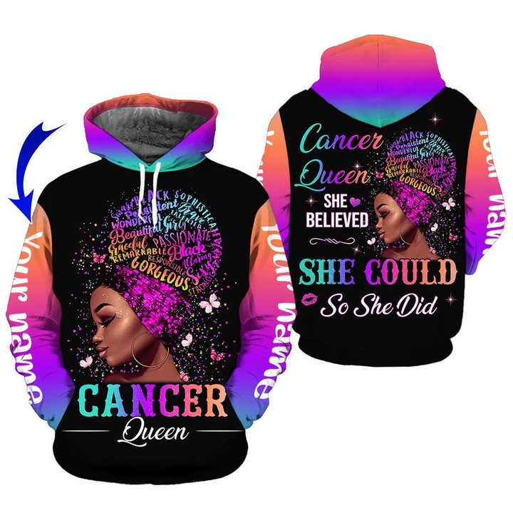 Personalized Name Horoscope Cancer Girl Shirt So She Did Woman Zodiac Signs Clothes Birthday Gift For Women