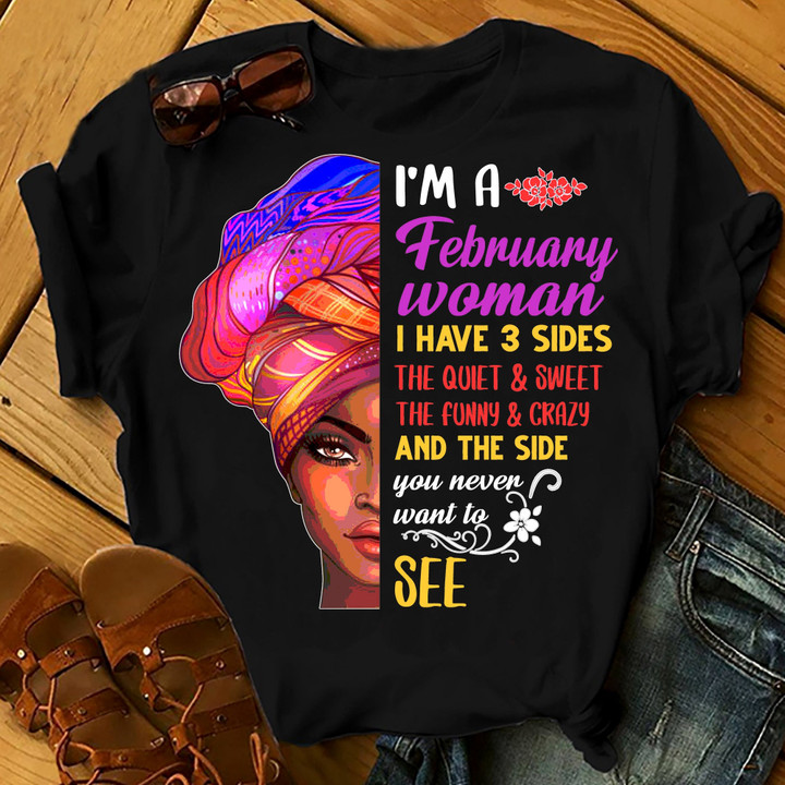 I Am A February Woman Shirts Women Birthday T Shirts Summer Tops Beach T Shirts