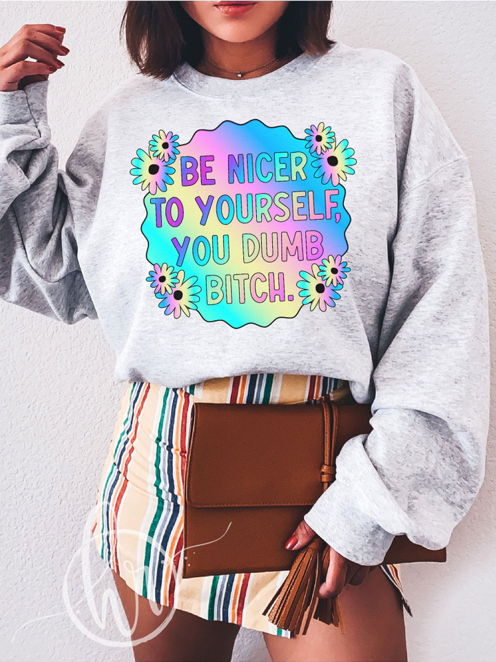 Hippie Clothes for Women Be Nicer To Yourself You Dumb Bit Hippie Style Clothing Hippie Shirts Mens