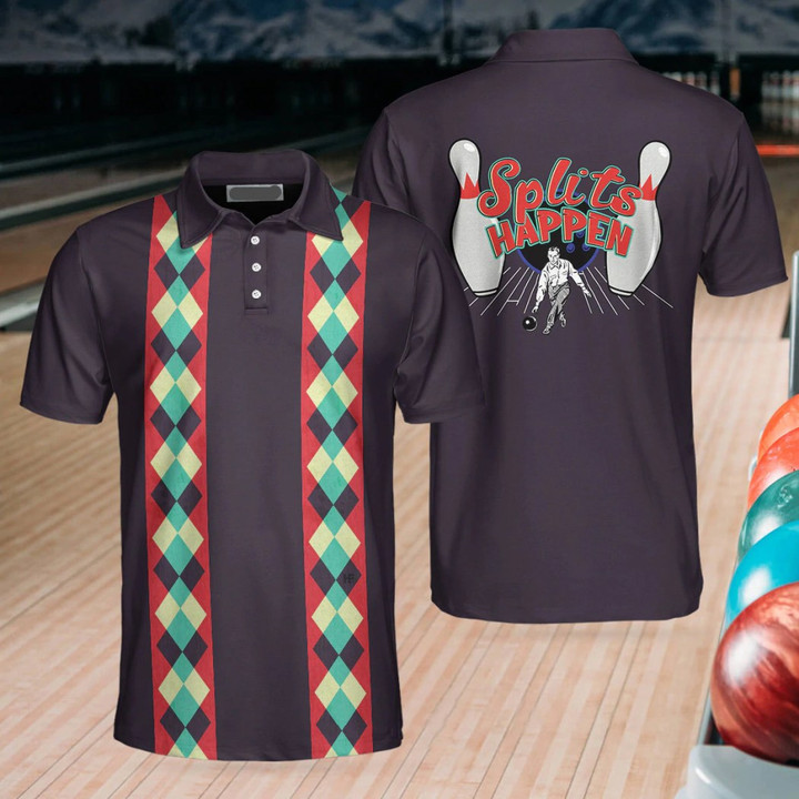Bowling Splits Happen 3D Polo Shirt - 2