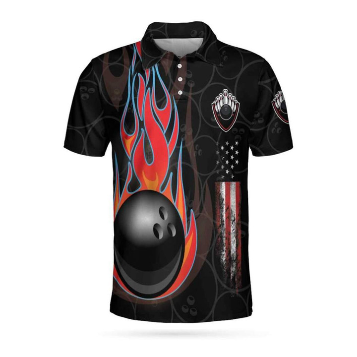 Bowling Skull Back Short Sleeve Custom Polo Shirt Skull Polo Shirts For Men And Women - 2