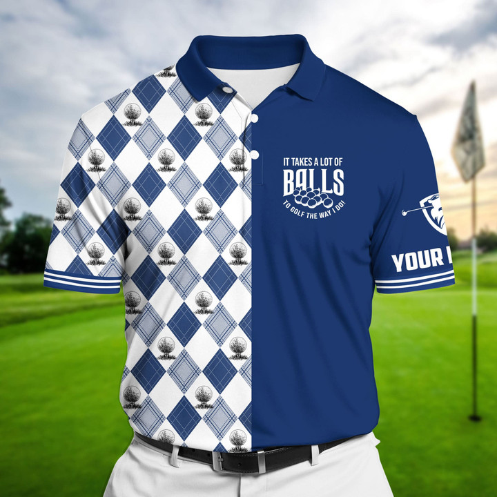 Golf Polo Shirt Premium It Takes A Lot Of Ball To Golf The Way I Do Golf Polo Shirts Multicolored Personalized Clevefit Golf Shirt Patriotic Golf Shirt For Men