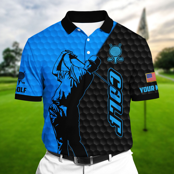 Golf Polo Shirt Premium Cool Golfer Best Golf Polo Shirts For Men Multicolor Personalized Golf Shirt Patriotic Golf Shirt For Men