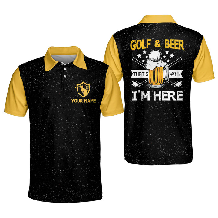 Personalized Crazy and Wild Golf Polo Shirt for Men Golf And Beer Funny Polo Shirt Short Sleeve Mens Golf Polo Lightweight GOLF-133 - 1