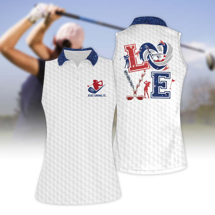 Love Golf Women Short Sleeve Polo Shirt Sleeveless Polo Shirt