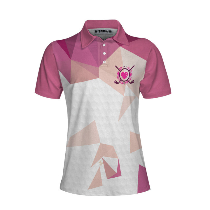 Rip It Sip It Grip It Golf Girl Golf Short Sleeve Women Polo Shirt Pink Golf Shirt For Ladies Best Golf Gift - 1
