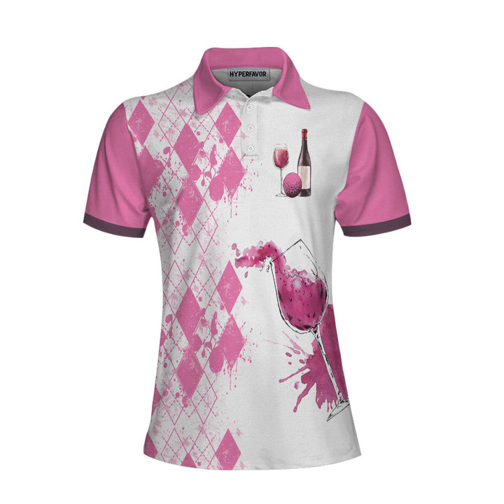 Golfing And Drinking Solve My Problems Short Sleeve Women Polo Shirt - 1