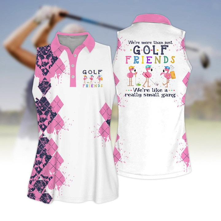 Sleeve Women Polo Shirt For Ladies Flamingo Golf Friends Muticolor Golf Polo Shirt And Wine Shirt