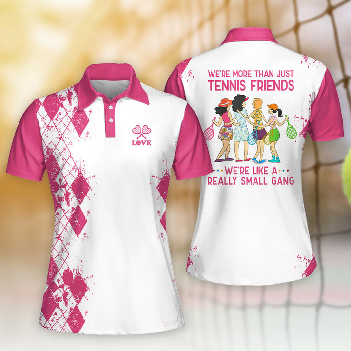 Polo Shirt Tennis Friends Four Tennis Women, Gift for Tennis Lovers Short Sleeve Women Polo Shirt Tank Top Shirt