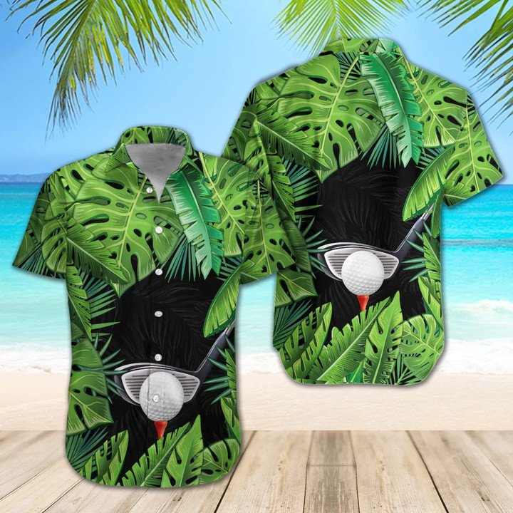 Golf Special Tropical Shirt Regular Fit Short Sleeve Slim Fit Casual Full Print Shirt - 1
