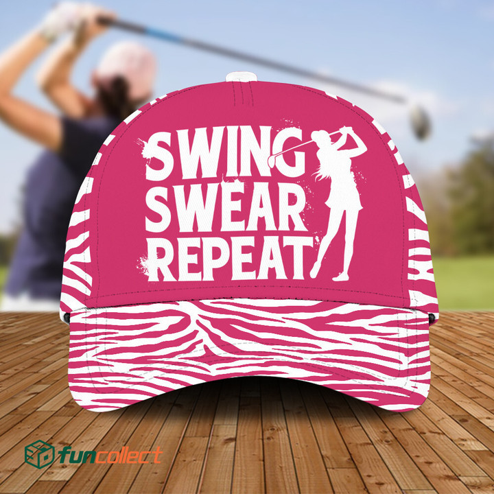 Swing Swear Repeat Gift For Female Golfers Caps