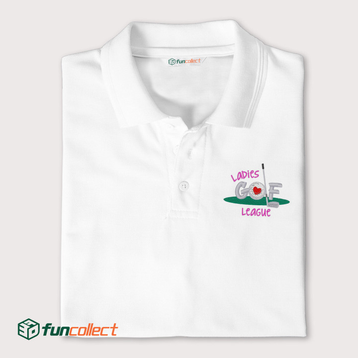 Ladies League Embroidery Polo Shirts For Women or Men