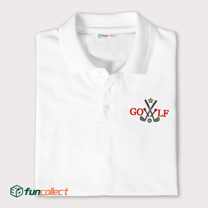 Golf Sport Embroidery Polo Shirts For Women or Men