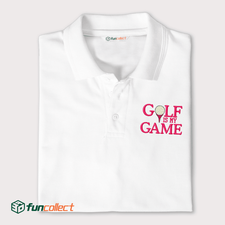 Golf Game Embroidery Polo Shirts For Women or Men