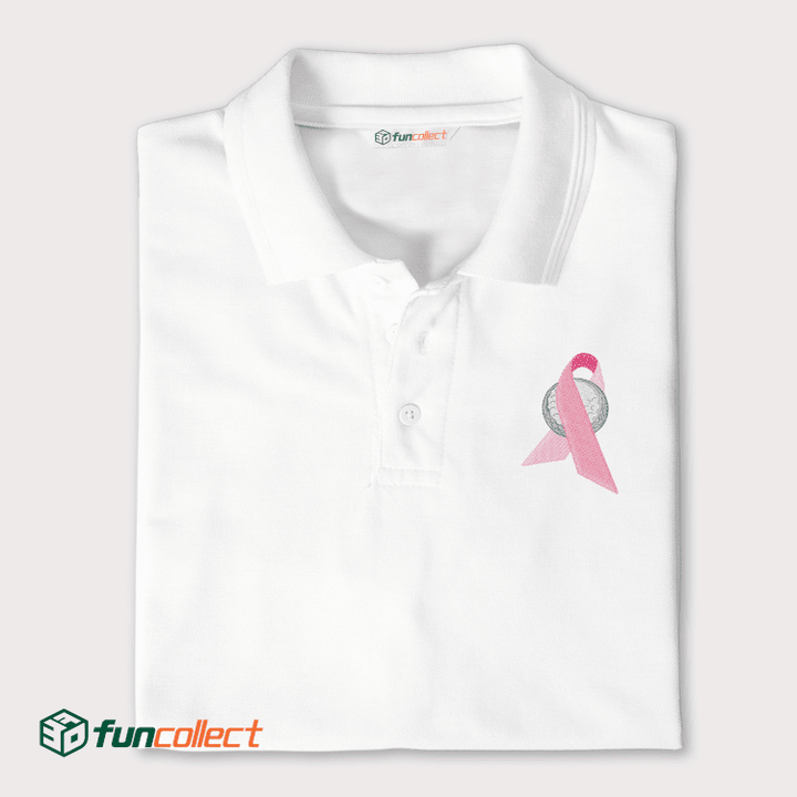 Golf For Cancer Embroidery Polo Shirts For Women or Men