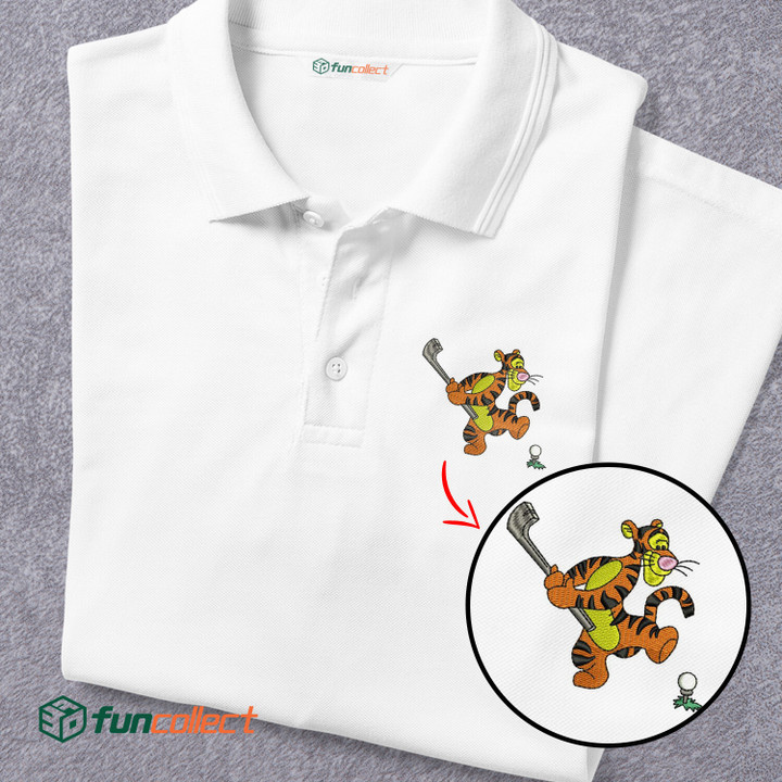 Golf Tigger Embroidery Polo Shirts For Women or Men