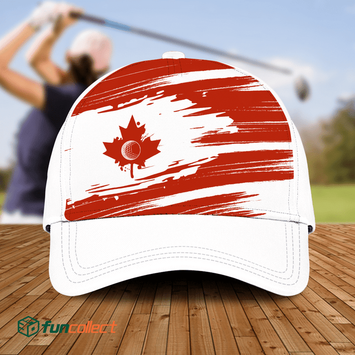 Scratched Flag Canada Swing Swear Repeat Color Golfer Gift Caps