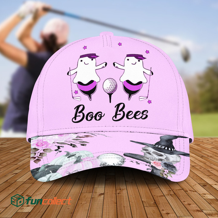 Happy Halloween Boo Purple Golfer Gift Caps For Women