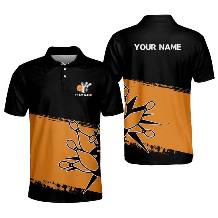 Custom Bowling Shirts for Men Mens Bowling Shirt Polo Shirts Short Sleeve Team Bowling Shirt BOWLING-051 - 1