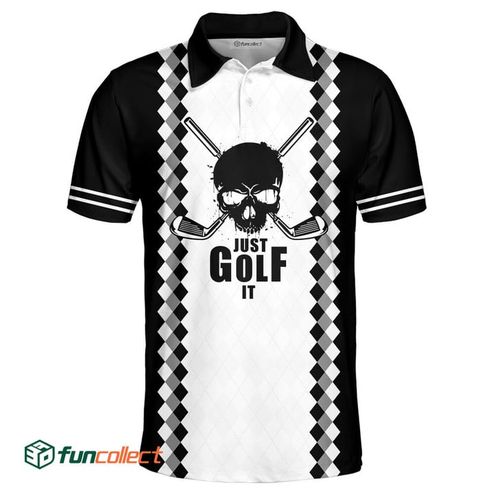 Mens Golf Polo Shirt Just Golf It Short Sleeve Polo Shirt Golf Shirt For Men