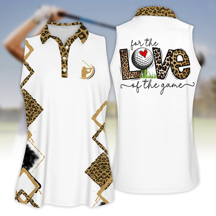 For The Love Golf Of The game Leopard Golf Love Polo Shirt For Women