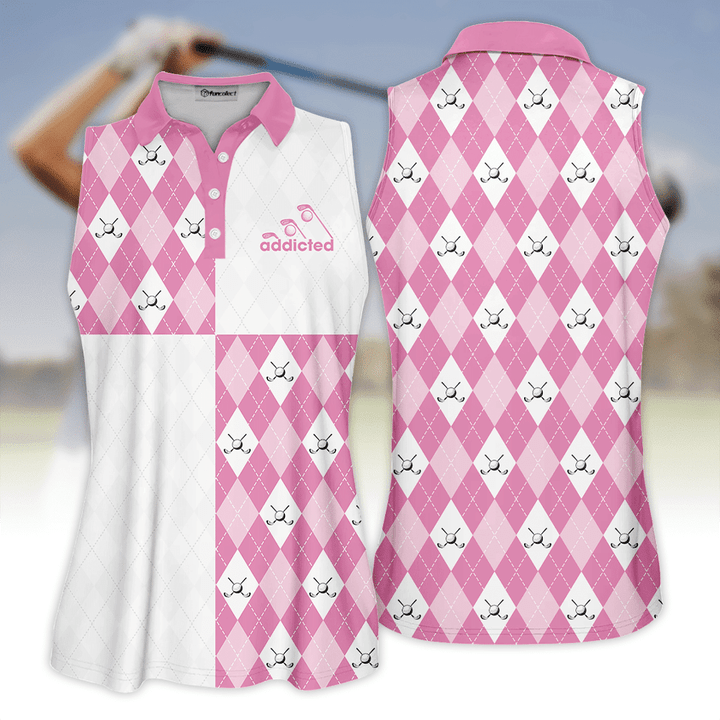 Pink Womens Golf Shirt Womens Golf Shirts Dry Fit Sleeveless Polo Shirt Short Sleeve Long Sleeve Polo Shirt For Women