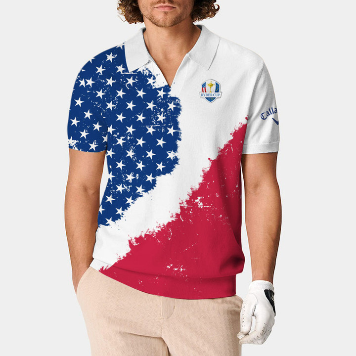 New Release Callaway Ryder Cup Buttonless Polo & Long Sleeve Polo Shirt For Men QT130623RDA02CLW