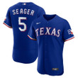MLB Men's Texas Rangers Corey Seager Nike Royal Alternate Authentic Player Jersey