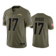 Los Angeles Chargers Philip Rivers Nike Olive 2022 Salute To Service