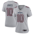 Mac Jones New England Patriots Nike Women's Atmosphere Fashion Game Jersey - Gray