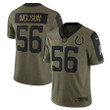 Men�s Indianapolis Colts Quenton Nelson #56 Olive 2021 Salute To Service Limited NFL Jersey