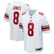 Men�s New York Giants Daniel Jones #8 White Game NFL Jersey