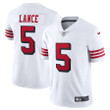 Men�s San Francisco 49ers Trey Lance White Alternate 2 Vapor Limited NFL Jersey