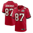 Men�s Tampa Bay Buccaneers Rob Gronkowski #87 Red Super Bowl LV Game Jersey