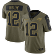 Men�s Tampa Bay Buccaneers Tom Brady #12 Olive 2021 Salute To Service Limited Player Jersey