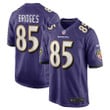 Men's Baltimore Ravens Shemar Bridges Nike Purple