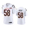 Men's Cincinnati Bengals Joseph Ossai #58 White Super Bowl LVI Game Stitched Jersey