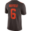 Men's Cleveland Browns Baker Mayfield #6 Brown Alternate Vapor Limited Jersey