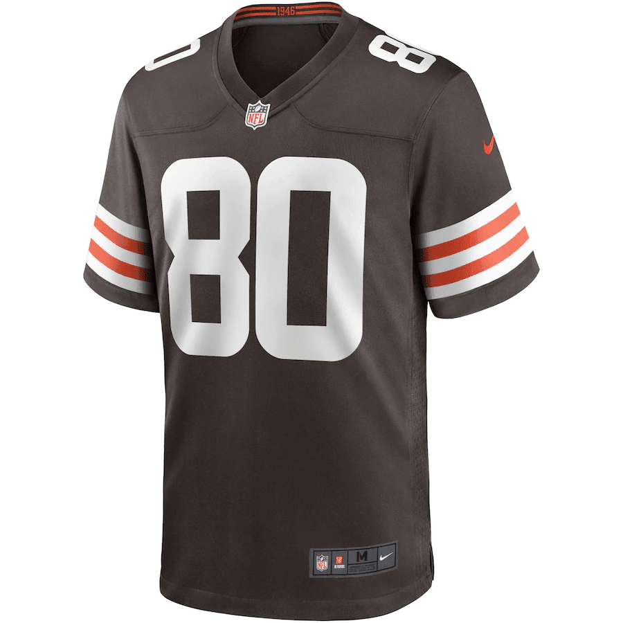 Men's Cleveland Browns Jarvis Landry #80 Brown Game Player Jersey